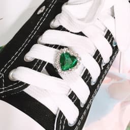 1PCS Shiny Rhinestones Buckle Shoelaces Decoration Shoes Accessories Pearl Love Shiny Rhinestones Kids Women shoe charms design