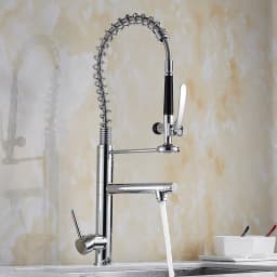 Black Kitchen Faucet Chrome Brass Tall Kitchen Faucet Mixer Sink Faucet Pull Down Spray Single Handle Swivel Spout Mixer Taps