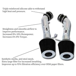 Hot sale Air Intakes Parts High Flow Cold Air Intake System Filter Kit for Infiniti G37 3.7L 08-13 Nissan 370Z 09-16