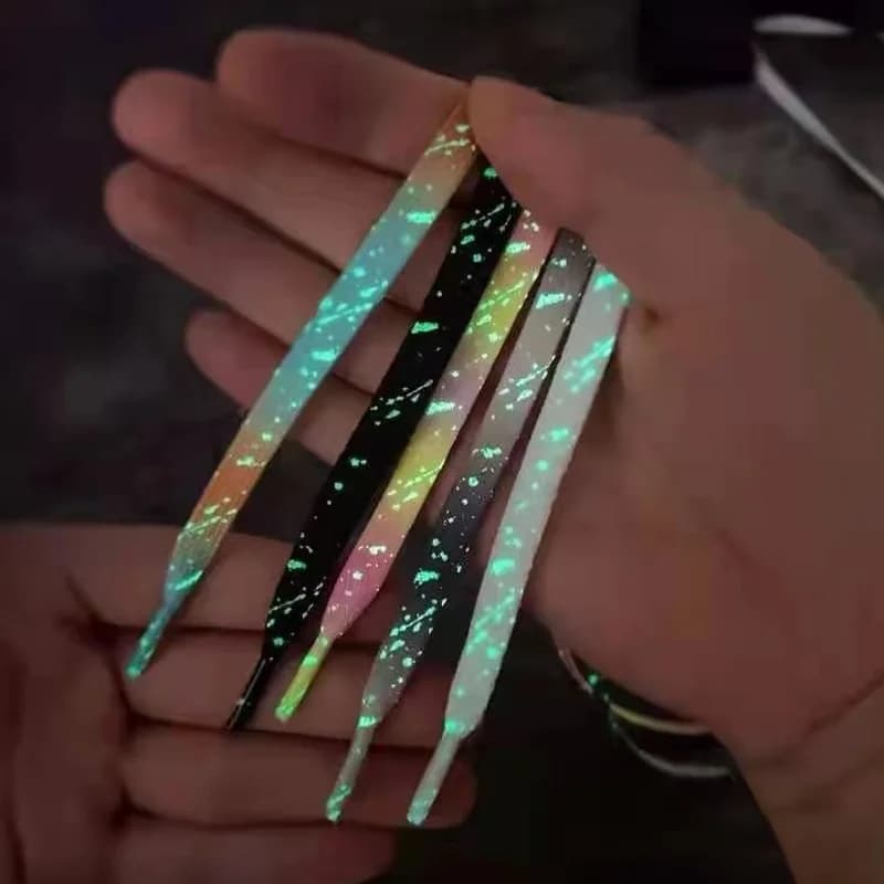 1Pair Luminous Shoe laces Glowing Fluorescent Shoelaces for Sneakers Flat Laces Shoes Boot Shoelace 120/140/160CM Shoestrings