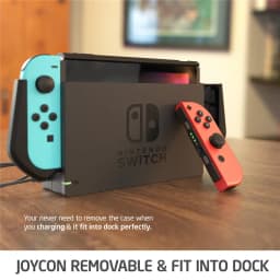 Dockable Case For Nintendo Switch Mumba Blade Series TPU Grip Cover Compatible with Nintendo Switch Console & Joy-Con Controller