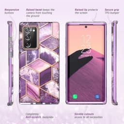 For Samsung Galaxy Note 20 Case 6.7 inch (2020) I-BLASON Cosmo Full-Body Glitter Marble Cover WITHOUT Built-in Screen Protector