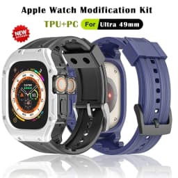 Case+Strap For Apple Watch Ultra 49mm Modification Kit For iWatch Series Ultra 2 49mm Steel Buckle Refit Mod Sports Watch Band