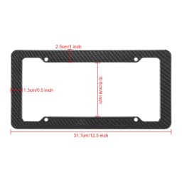 2 Pieces Universal US CA Standard Size Carbon Fiber Texture Car License Plate Frame Cover Holder Accessoriesr