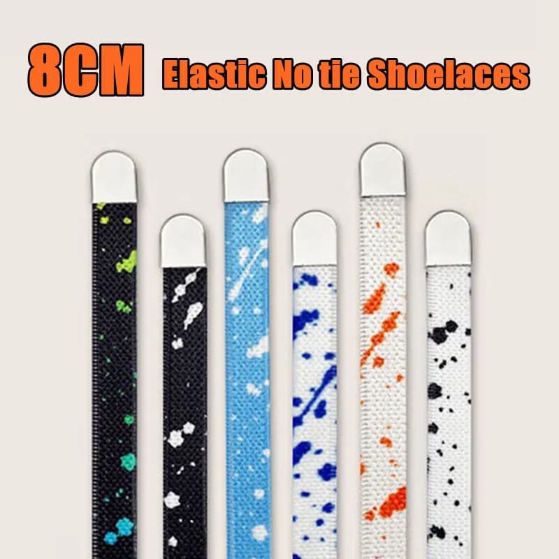 8MM Rainbow Elastic laces Sneakers AF1 No tie Shoelaces for Shoes Kids Adult Quick Flat Shoelace without ties Shoe Accessories