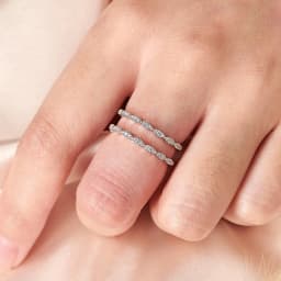 Newshe Solid 925 Sterling Silver Hollow Wedding Rings For Women Round White AAAAA CZ Wrap Guard Ring Enhancer