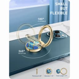 Cell Phone Finger Ring Holder I-BLASON Universal Kick Stand with 360 Degree Rotation 180 Degree Flip Magnetic Car Mountable