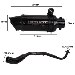Slip On For Kawasaki Z125 PRO z125 2013-2024 Full Exhaust System Muffler Header Link Pipe Z125 Exhaust with DB Killer