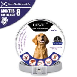 Dewel Pet Dog Collar Anti Flea Ticks Mosquitoes Outdoor Protective Adjustable PET Collar 8 Months Long-term Protection