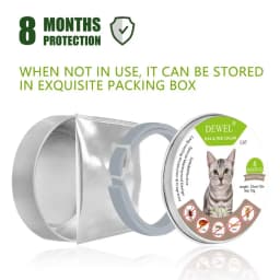 Dewel Pet Dog Collar Anti Flea Ticks Mosquitoes Outdoor Protective Adjustable PET Collar 8 Months Long-term Protection