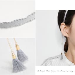Fashion Hair Hoop Fake Earrings Headband Korea Simple Fringed Fake Earrings Card Pearl Earrings Wild Hair Bezel Hair Accessories