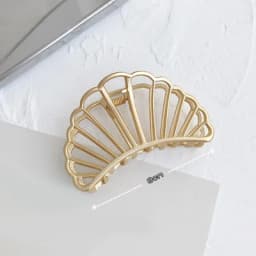 Fashion Women Girls Geometric Metal Hair Claw Clamps Hair Crab Moon Shape Hair Clip Claws Solid Color Hair Accessories Hairpin