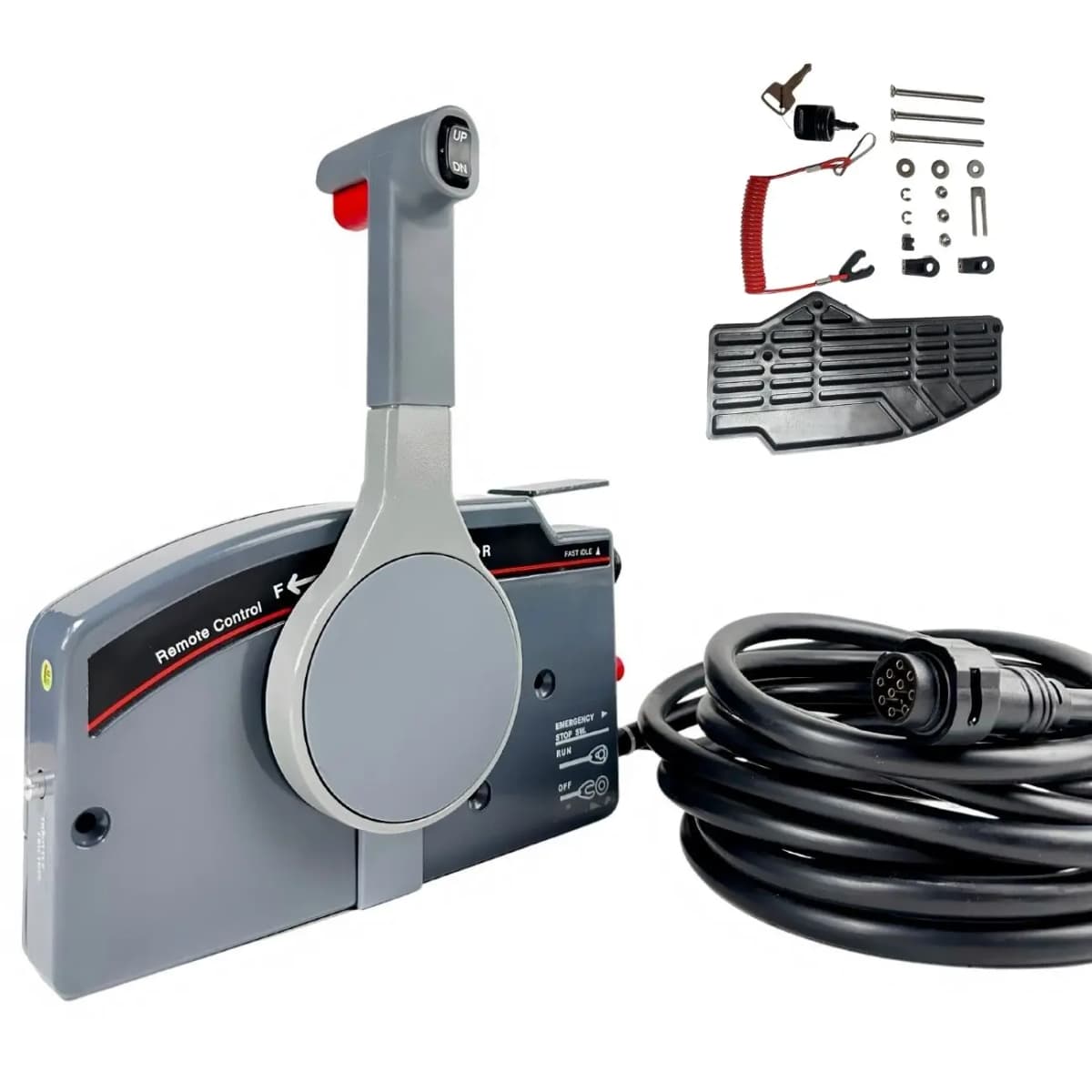 Outboard Remote throttle Control Box For yamaha SIDE/MNT ES W/TR 703-48205-16 703-48272-12 10Pin pull and push