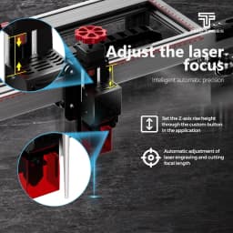 TwoTrees TS2 80W CNC Laser Engraver Auto Focus Wifi Control Wood Laser Cutting Machine 450x450mm With Flame Detection System
