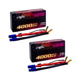 2pcs CNHL Lipo Battery 2S 7.6V 4000mAh 4900mAh 5200mAh 120C HV Shorty Hard Case With EC3 Plug For RC Car Airplane Truck Boat