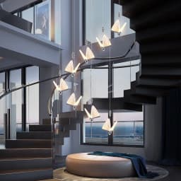 Modern Pendant Lights Butterfly Led Chandelier Ceiling Lamp Bedside Living Dining Room Kitchen Island Decor Hanging Fixture