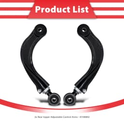 TOPICKSAP Pair Kit Adjustable Rear Upper Control Arm for MAZDA 3 5 FORD FOCUS C-MAX VOLVO C30 C70 S40 V50 2000 - 2017