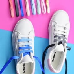 1Pair Gradient Shoelaces Rainbow Laces Colorful Flat Shoelace for Sneaker Casual Canvas Shoe laces Shoes Strings 90cm/100cm