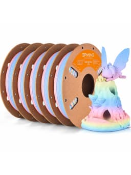 ERYONE 5KG Matte Rainbow PLA 3D Print Premium Filament, Macaron+Watercolor, PLA Matte Rainbow Filament Wholesale Big Sale