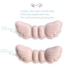 1Pair High Heel Insoles Butterfly Adjust Size Heel Liner Grips Protector Sticker Heel Pad Foot Care Anti Keep Abreast Heel Pads