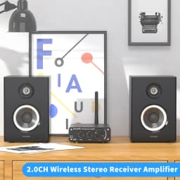 Fosi Audio BT10A Mini Bluetooth Amplifier 2 Channel Amp for Home Speakers Treble & Bass HiFi Stereo Sound Amplifier 50W*2