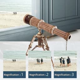 Robotime Monocular Telescope 3D Wooden Puzzle Game Assembly Toys for Adult Birthday Gift