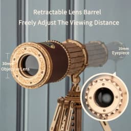 Robotime Monocular Telescope 3D Wooden Puzzle Game Assembly Toys for Adult Birthday Gift