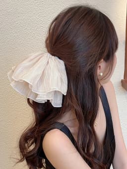 2023 Korean Retro Wrinkle Chiffon Scrunchies for Women Girls Sweet Temperament Fashion Exaggerated Hair Band Hair Accessories