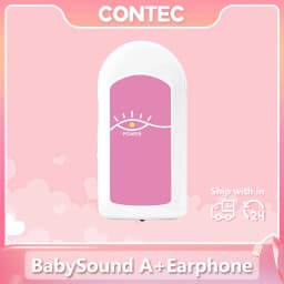 CONTEC Fetal Doppler Heart Beat Monitor Backlight LCD Pink Colour with 2Mhz 3mhz 8Mhz Probe Baby Heart Beat Monitor Probe