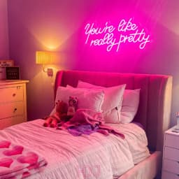 60cm Neon Sign Large Neon LED Sign You Are Like Really Pretty Neon Light Sign Custom Room Decor Wall Art Girl Bedroom Decor pink