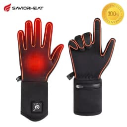 Savior Heat Electric Heated Glove Liners for Men Women Rechargeable Battery Heating Riding Ski Snowboarding Cycling Thin Gloves