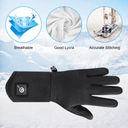 Savior Heat Electric Heated Glove Liners for Men Women Rechargeable Battery Heating Riding Ski Snowboarding Cycling Thin Gloves