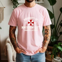 100% Pure Cotton Resident Evil Umbrella T-Shirt Dark Retro Game Style Casual Tee