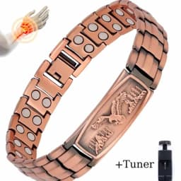 Magnetic Bracelet for Men Adjustable Sizing Tool Eagle Pattern Magnetic Field Therapy Jewelry Gift with Tuner Included