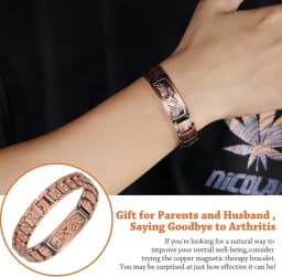 Magnetic Bracelet for Men Adjustable Sizing Tool Eagle Pattern Magnetic Field Therapy Jewelry Gift with Tuner Included