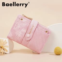 Baellerry Canvas Ladies Wallet Large Capacity Card Holder Photo Bank Storage Bag for Credit Cards Driver's License