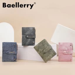 Baellerry Canvas Ladies Wallet Large Capacity Card Holder Photo Bank Storage Bag for Credit Cards Driver's License
