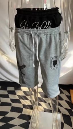 Summer Fashion Trend AK Printed Shorts Fake Two-Piece Double Waistband Casual Versatile Loose Five-Quarter Pants
