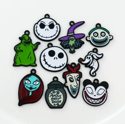 10 pcs Halloween Cartoon Charms Pendants for Jewelry Making Necklaces Earrings Braceltes DIY Crafts Gifts
