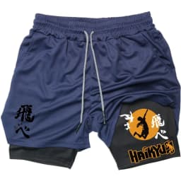 Anime Volleyball Shorts Quick-Drying Fitness High-Performance Shorts Men Sports Exercise Training Bodybuilding Gym Shorts M-3XL