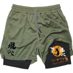 Anime Volleyball Shorts Quick-Drying Fitness High-Performance Shorts Men Sports Exercise Training Bodybuilding Gym Shorts M-3XL