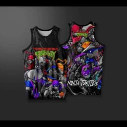 Summer New # Teenage Mutant Ninja Turtles # Four Brothers Creative Basketball Sports Tank Top Adult/Children's Casual Tank Top