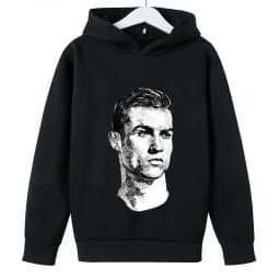 Spring Autumn Casual Children's Hoodie Sports Sweatshirt for Boys and Girls Ronaldo Printed 2-14 Years Fashion Kids Pullover Top