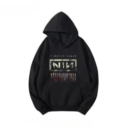 NIN Nine-Inch Nail Industrial Band's European and American Metal Rock Vintage Hoodie and Men's Hoodie Trend