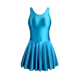 Women Dress Glossy Stretchy Sleeveless Pink Tank Dresses Solid Athletic Tennis Dress Black Swimwear Beachr Nightgown Pajamas