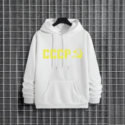 CCCP Hoodie for Men High Grade Pure Color Hooded Long Sleeve Sweatshirt Male Home Outdoor Daily Casual Sports Versatile Pullover