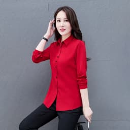 New Women'S Spring And Autumn Collar Long Sleeved Top Fashionable And Versatile Medium To Long Loose Casual Cardigan Shirt