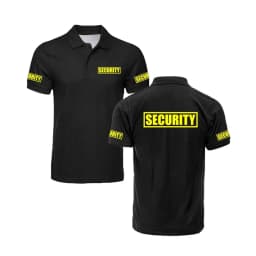 Security Classic Polo Shirt Guard Bodyguard Uniform Work Clothes Outdoor Men's Golf Polo Shirt Top
