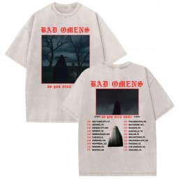 Bad Omens Do You Feel Love Tour 2026 Vintage Washed T Shirt Gothic Rock Band Concert Tshirts Men Women Fashion Oversized T-shirt