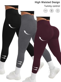 3 Pack Super Soft Leggings for Women, High Waisted Tummy Control No See Through Workout Yoga Running Pants Leggings